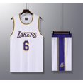 thumbnail image 1 of Jersey No.6/children's Basketball Uniform Set Kids/crew Neck/white, 1 of 2