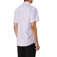 thumbnail image 3 of MODA NOVA Big & Tall Men's Short Sleeves Cotton Polka Dots Button up Shirt Light Purple 38, 3 of 6