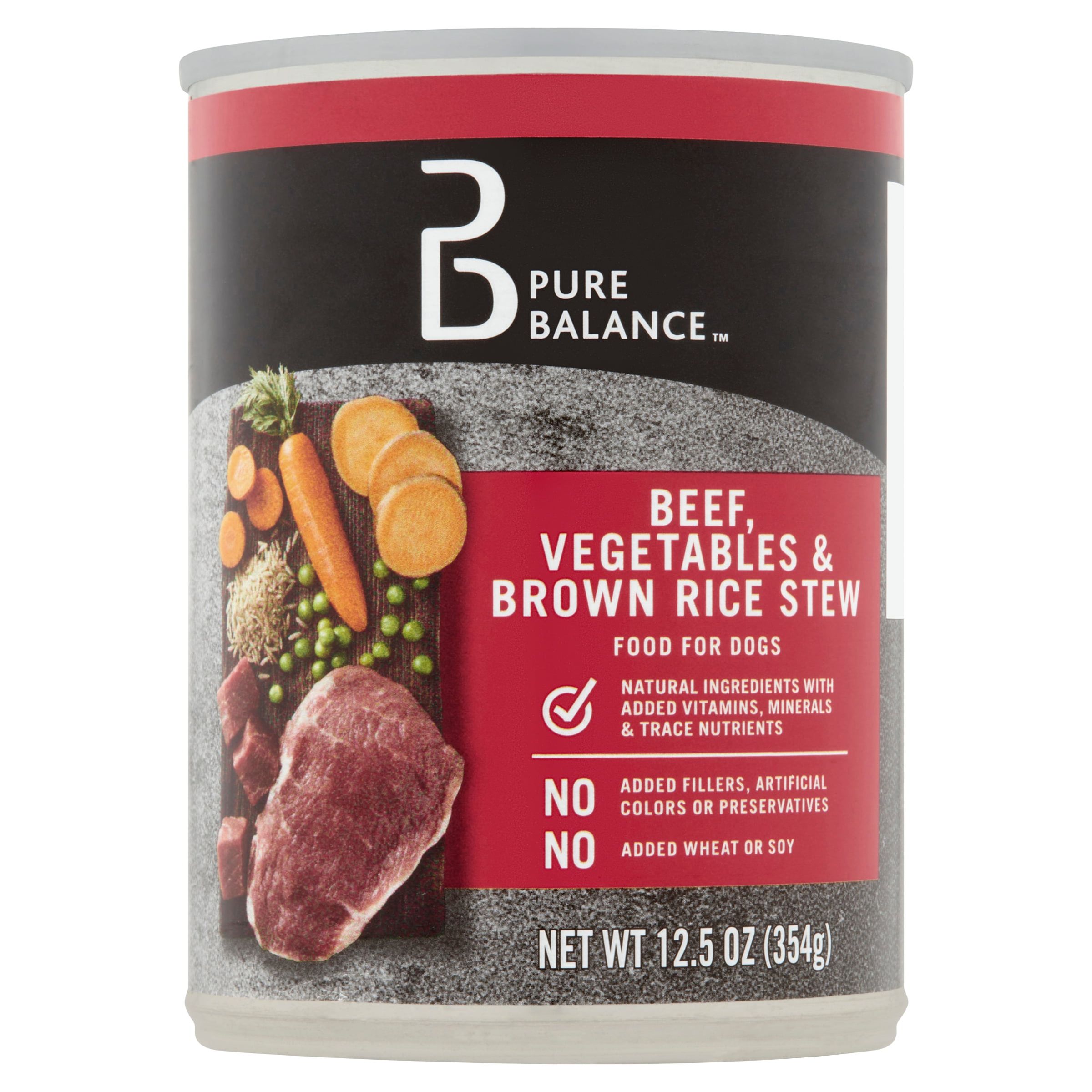 Pure Balance Grain-Free Formula Beef Wet Dry Dog Food, 12.5 oz Can