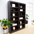 thumbnail image 6 of Concepts in Wood 12 Shelf Double Wide Wood Bookcase, 84 inch Tall - Espresso Finish, 6 of 7