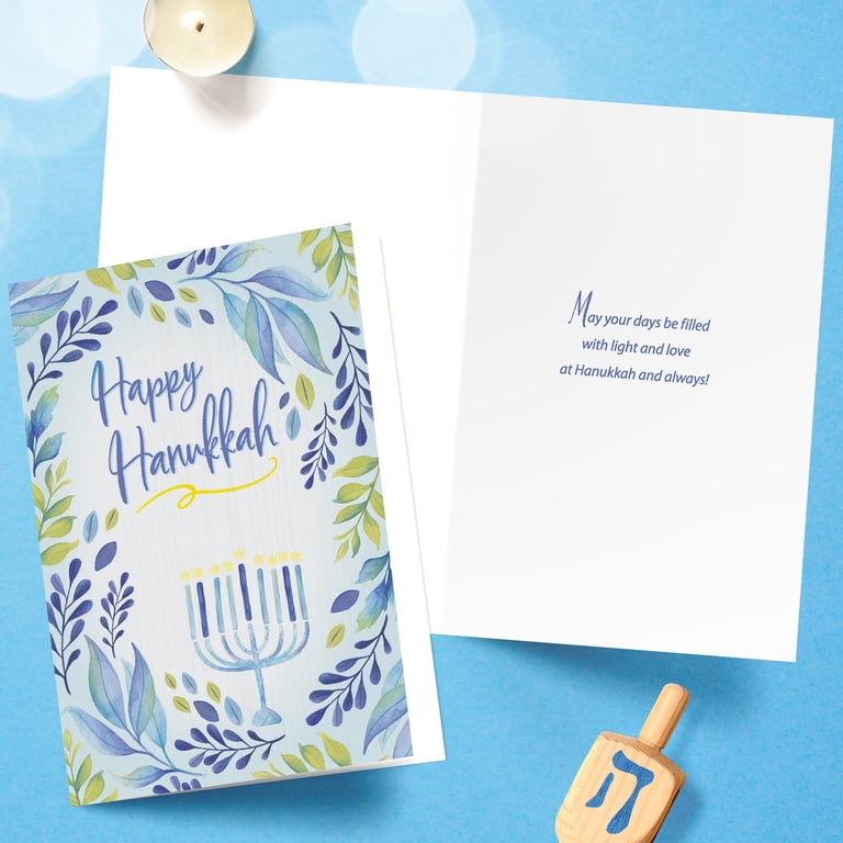 Happy Hanukkah Boxed Cards with Menorah Design photo 2
