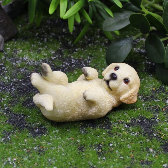 Golden Retriever Figurine Golden Model Decoration Dog Birthday Gift Car Interior Supplies Adorable Puppy Figurine for Home Decor and Pet Lover Gifts(1PCS) JASKFLY