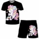 thumbnail image 1 of Verano bebé niños niñas unicornio camiseta + Pantalones cortos conjunto ropa niños lindo dibujos animados 2 uds niños niñas lindo unicornio ropa Sets4T Gao Jinjia LED, 1 of 2