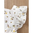thumbnail image 4 of Blotona Baby Girl Romper Dress Cotton Linen Floral Sleeveless Ruffles Bodysuit Playsuit, 4 of 8
