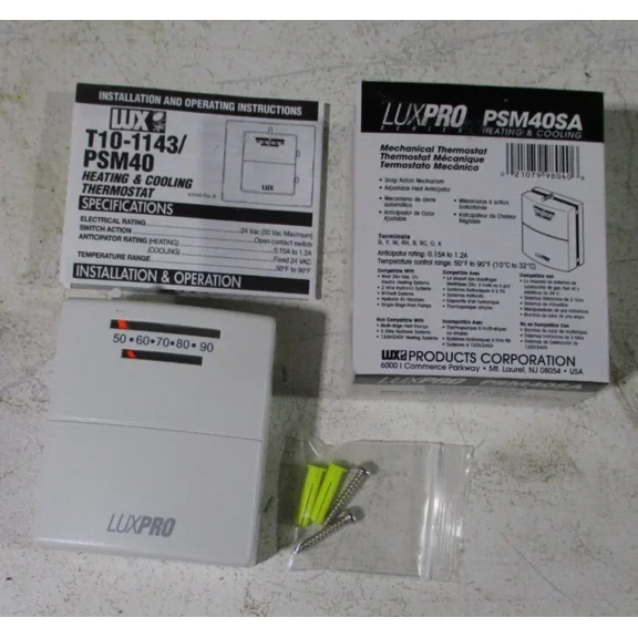 Luxpro Series Mechanical Heating Cooling Home Thermostat Psm40 New Free Shipping