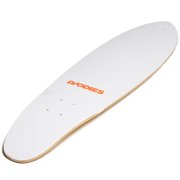 Daddies Logo Kicktail Longboard Deck - White