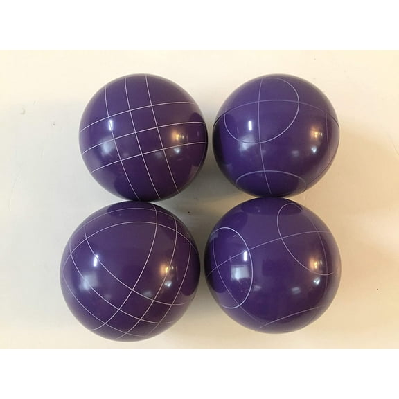 Pack of 4-107mm Bocce Balls - Purple with 2 Different Scoring Patterns