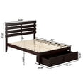thumbnail image 7 of AFI Oxford 14" Full Wood Platform Bed Frame with Foot Drawer Storage, Espresso, 7 of 7