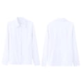 thumbnail image 5 of Only Moment Button Down Shirts for Women Long Sleeve V Neck Polyurethane Fiber Blouses Business Casual Outfits Loose Fit White,4XL, 5 of 6