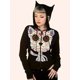 thumbnail image 4 of Sudadera Con Capucha Y Cremallera Con Estampado De Gatito De Halloween, Sudaderas Con Capucha Con Cordón De Manga Larga Informales, Prendas De Vestir, Ropa De Mujer, 4 of 4