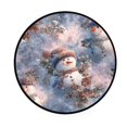 thumbnail image 2 of 36.2 Inch Round Floor Mat Snowman Pine Branch Carpet Decor Rug for Living Room Bedroom, 2 of 6