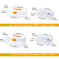 thumbnail image 3 of Caja de almacenamiento Vidifor de plástico transparente con divisores ajustables, 3 of 8
