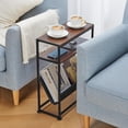 thumbnail image 6 of Narrow End Table with Magazine Holder - Small Space Side Table - Cherry, 6 of 8
