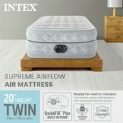 Intex Dura-Beam Deluxe 20 Raised Air Mattress with Built-in Pump, Twin