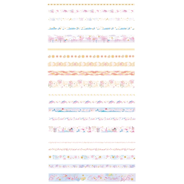 20 rollos de cinta adhesiva japonesa washi con papel dorado, cinta decorativa de 2 metros para manualidades, álbumes de recortes, envoltura de regalos