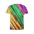 thumbnail image 3 of Xuyuer Happy Mardi Gras Shirt Womens Mardi Gras Day Heart Tshirt Tuesday Carnival Tee New Orleans Party Short Sleeve Casual Short Sleeve Tops Holiday Bleached Short Sleeve Tops, 3 of 5