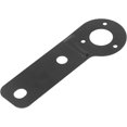 thumbnail image 1 of Soporte de toma de remolque, conector de cable de remolque de acero Soporte de toma de corriente de barra de remolque de enganche de placa de montaje de toma de servicio pesado (1 pieza, negro), 1 of 2