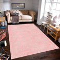 thumbnail image 2 of HomeNette Machine Washable Rug 180x280 cm, Non Slip, Stain Resistant, Pink Rugs for Living Room, Bedroom, Bathroom, Kitchen, Decorative Modern Cotton Boho Patterned Tokyo Collection Area Rugs, 2 of 6
