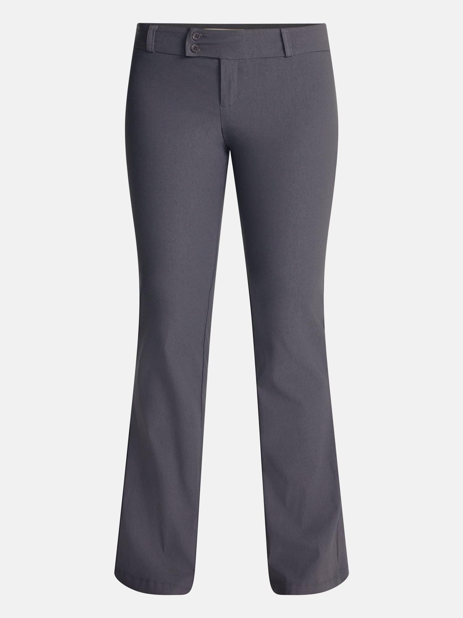No Boundaries Button Front Trousers, 33'' Inseam, Women’s XXS-XXL