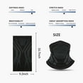 thumbnail image 5 of 2 Pieces Neck Gaiter Knit Fabric Ski Mask Warmer Scarf Windproof Outdoor Sports Face Cover Unisex Black Gray, 5 of 8
