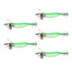 thumbnail image 1 of Señuelos de pesca de agua salada shamjiam 5pcs Luminous Squid Jigs Verde, 1 of 9