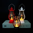 thumbnail image 2 of Lámpara de queroseno de simulación portátil con forma de maceta, luces de aceite pequeñas retro LED navideñas, adornos decorativos luminosos, 2 of 5