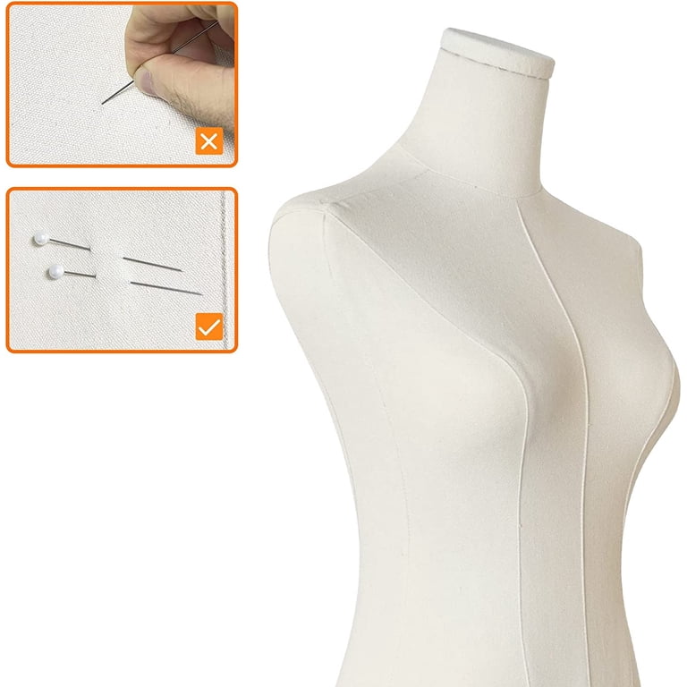 detachable parts of a dress form PDM WORLDWIDE Black Adjustable Mannequin for Sewing, Female Size 12-18 Pinnable Body Form with 13 Dials & Casters, 42.5"-60" Height Range for Clothing Display, Medium to Large and exhibitions what is a form fitting