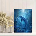 thumbnail image 2 of Dolphin School Underwater Scene Canvas Print, Wall Art for Living Room Bedroom Office Hotel Dining Room, 2 of 8