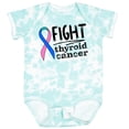thumbnail image 3 of Inktastic Fight Thyroid Cancer Pink, Blue, Teal Ribbon Boys or Girls Baby Bodysuit, 3 of 5