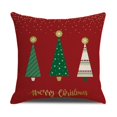 thumbnail image 2 of 1/4/6Pcs Merry Christmas Pillow Cover Cotton Linen Decorative Pillowcase Holiday Home Decor, 2 of 4