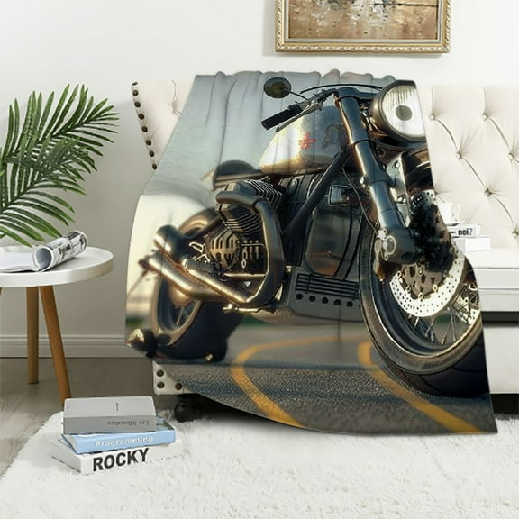 Patifu Motorcycle Track Ball Warm Lightweight Blanket Soft Fleece Blankets All Seasons Excellent Hand Feel 40x50in