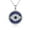 Blue-Evil Eye Necklace, variant on Women's Evil Eye Pendant Necklace 925 Sterling Silver Greek Amulet Jewelry with Blue Sapphire and Black Cz Amulet Gifts