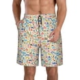thumbnail image 1 of Balery Famous Places Traje de Baño Estilo Hawaiano para Hombre, Shorts de Secado Rápido con Bolsillos-Small, 1 of 6