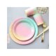 thumbnail image 1 of 10pcs/Set Waterproof & Oil-Proof Disposable Dessert & Fruit Plate With Rainbow Patterned Gold Foil Stamping, Party, Birthday & Valentine's Day Decorat, 1 of 5