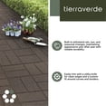 thumbnail image 3 of Tierra Verde 16" x 16" Brick Rubber Paver, Outdoor Floor Tiles for Yards, Brown, 4 Pack, 3 of 12