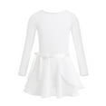 thumbnail image 2 of MSemis Kids Girls Basic Gymnastics Ballet Dance Leotard with Wrap Skirt Tutu Dress, 2 of 6