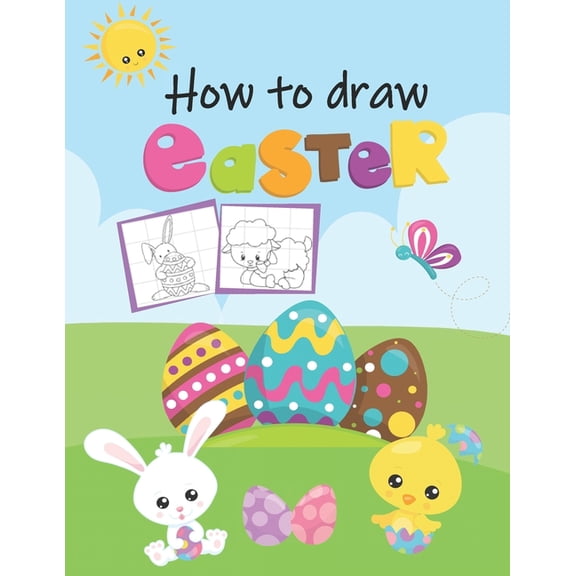 How To Draw Easter: Grid Drawing Practice Book For Kids, (Paperback)