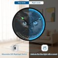 thumbnail image 5 of Indoor 12' Voice-Activated Luminous Decoration Wall Clock With LED Night Light Black Cat with Blue Eyes, 5 of 8