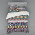 thumbnail image 2 of Tribal Duvet Cover Set, Traditional Pattern Geometrics and Arrows Art, Bedding Set with Shams and Fitted Sheet, 3 Sizes, by Ambesonne, 2 of 3
