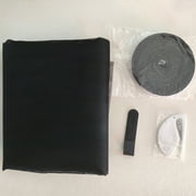 Weloille Black DIY Window Screen Mesh 1 Piece Adjustable Fiberglass Mosquito Net with Magic Tape Cutting Tool Presser Easy Install Insect Screen for Bedroom Kitchen Living Room Windows
