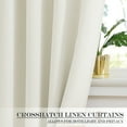thumbnail image 4 of NICETOWN Door Curtains Dual Rod Pocket Faux Linen Blackout Room Darkening Door Curtain for Privacy Window Drape, 25"x72", Natural, 1 Panel, 4 of 7