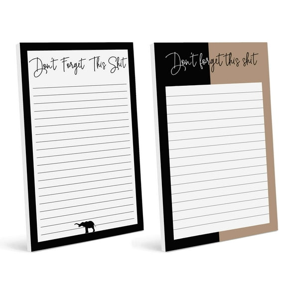 Inkdotpot Pack Of 2 Daily Planner List Undated Notepads, Memo Pad To-Do List Tear Off List Pad- Organizer- Scheduler- Organize Tasks (50 Sheets Each)-SL