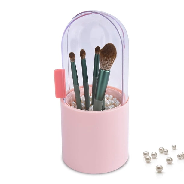 2024, porta brochas de maquillaje, estuche para brochas de maquillaje cubierto, organizador de brochas de gran capacidad, brochas de cosméticos
