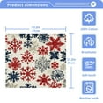 thumbnail image 5 of BZSMCE Towel Cotton Face Towel Soft Hand Towels Fashion Red White and Blue Snowflakes Pattern, 5 of 9