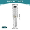 thumbnail image 2 of Uxcell 2 Pcs 5/8" a 3/8" Adaptador de manguera de acero inoxidable 304 Plata, 2 of 6