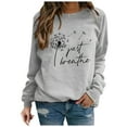 thumbnail image 2 of Neewe Women's Oversized Sweatshirt Crewneck Long Sleeve Casual Loose Pullover Tops, 2 of 7