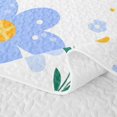thumbnail image 5 of Meiyoeat Soft Daisy Letter C Quilt Full for Girls,Floral Initial Full Bedspread Sets,Light Blue Yellow White, 5 of 7