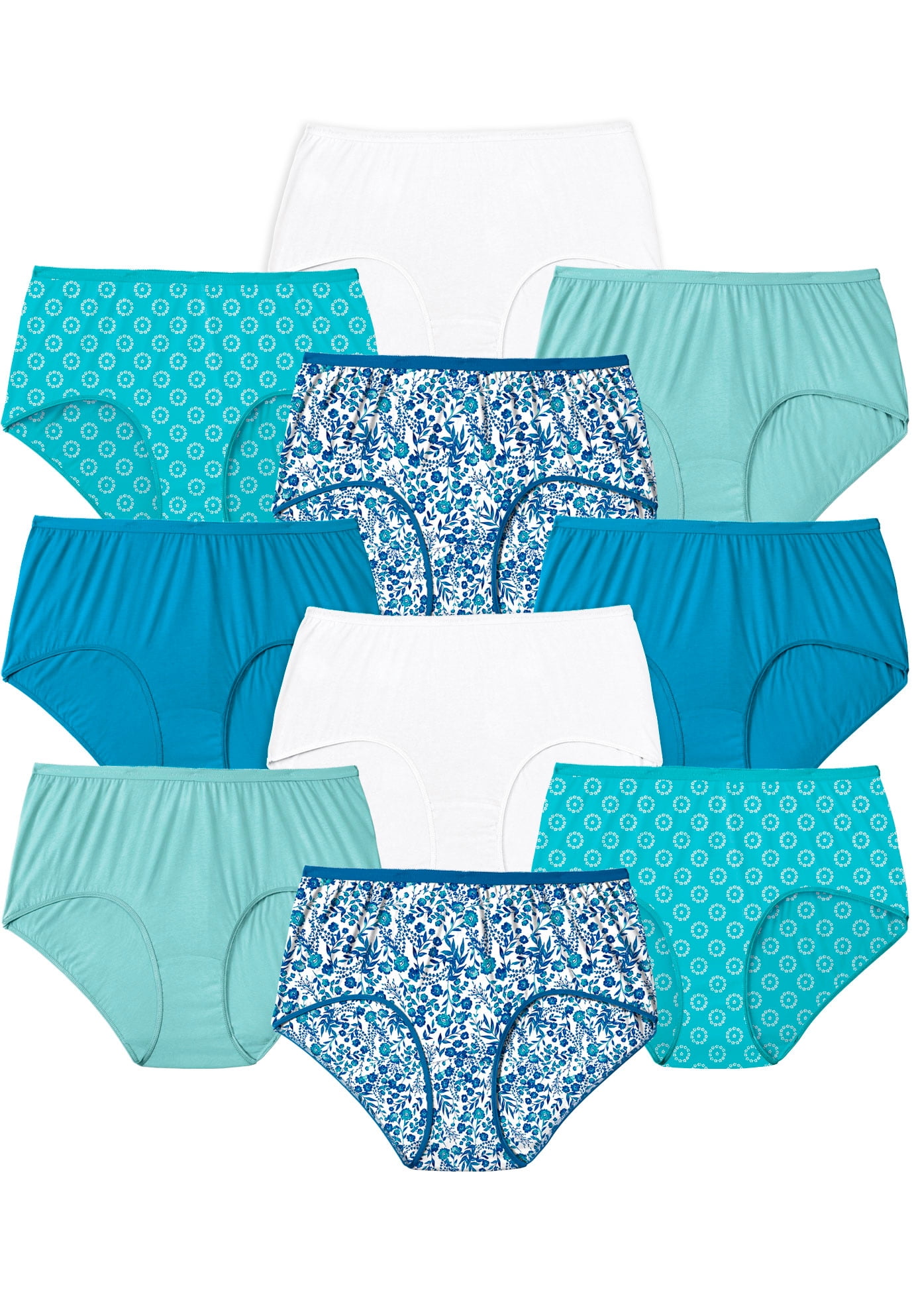 Details about   Hanes Premium Women 8 Pairs of Panties 9 2X 16 18 Underpants Cotton Bikini 