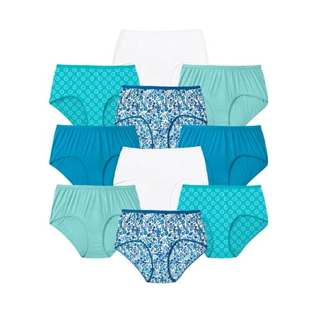

Comfort Choice Women s Plus Size Cotton Brief 10-Pack Underwear