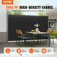 thumbnail image 2 of VEVOR Retractable Side Awning, 71''x 118'' Aluminum Outdoor Privacy Screen, 280g Polyester Water-proof Retractable Patio Screen, UV 30+ Room Divider Wind Screen for Patio, Backyard, Balcony, Black, 2 of 9